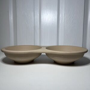Pampered Chef Stoneware Microwave Double Egg Cooker